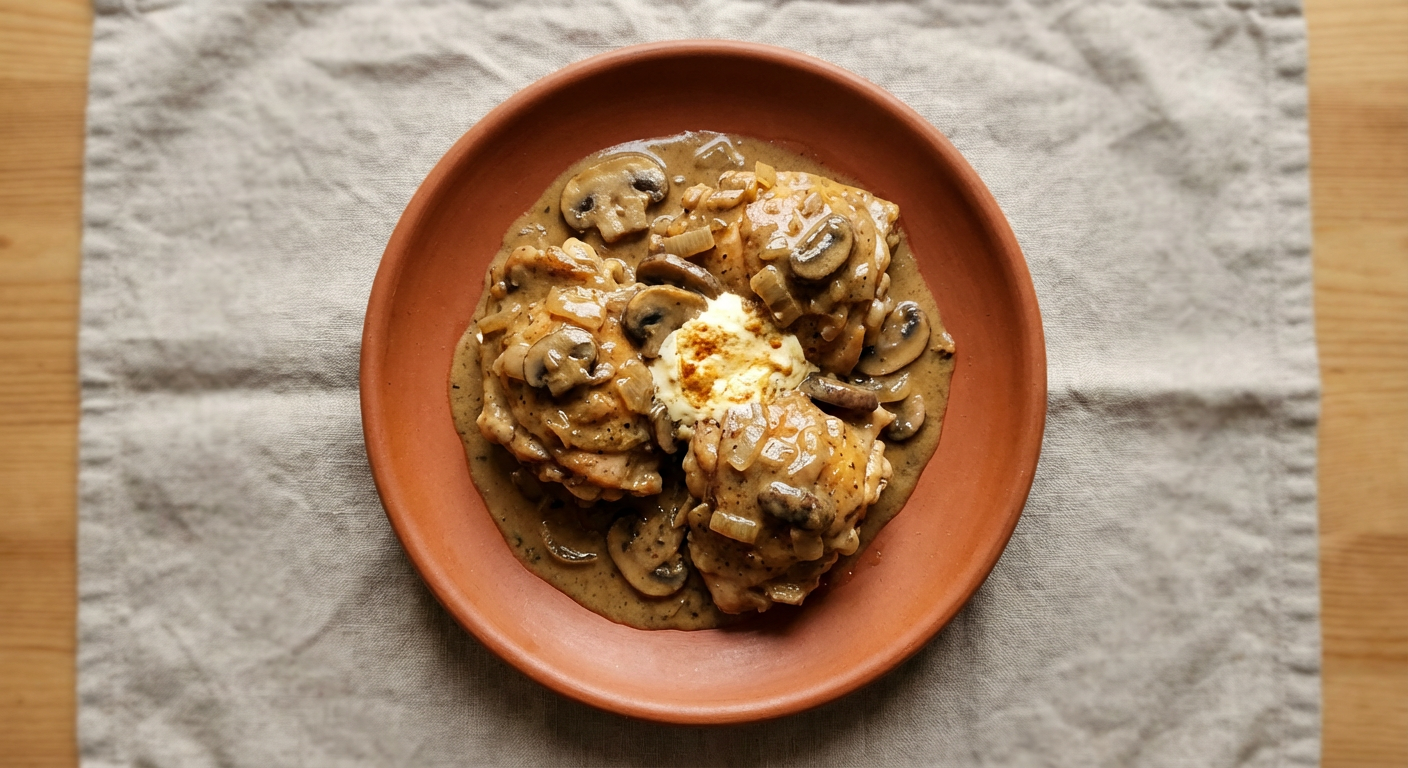 Chicken Bake with Creamy Mushroom Sauce | Untrained Chef