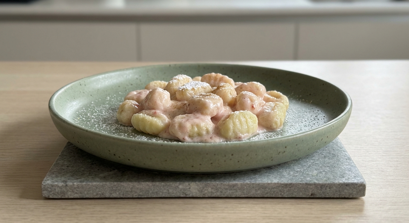 Gnocchi z sosem mascarpone i truskawkami | Untrained Chef