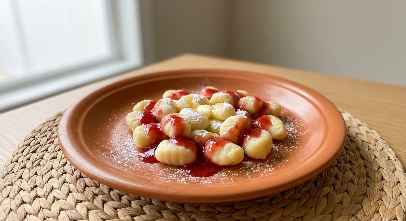 Gnocchi with Strawberry Sauce | Untrained Chef