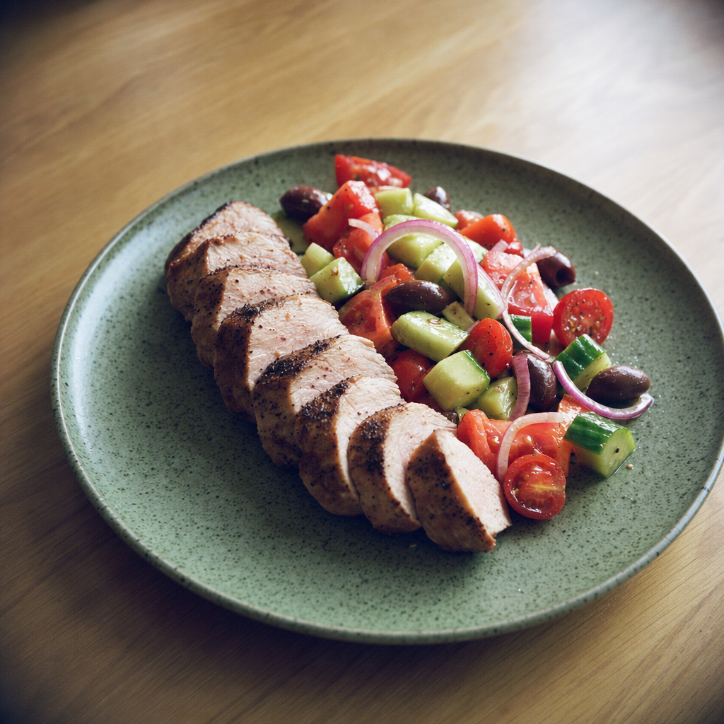 Grilled Pork Tenderloin with Greek Salad | Untrained Chef